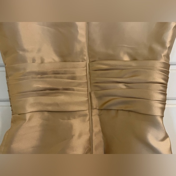 Elegant Gold Champagne Evening Gown Mother of The Bride Dress Size 6 - Picture 9 of 14
